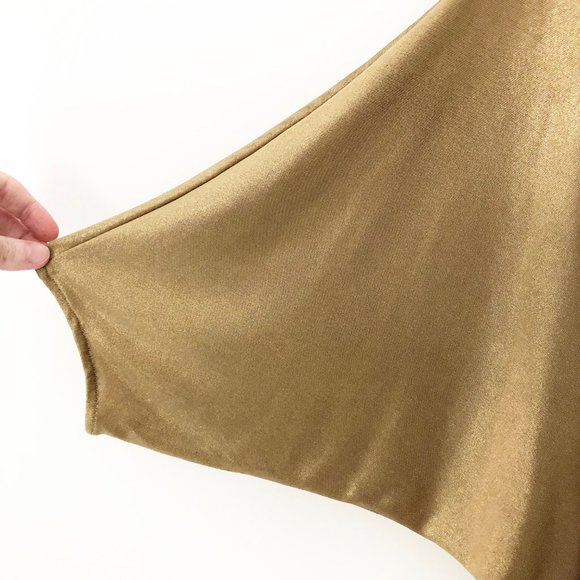 Stunning Greek Goddess Abrial Gold Draped Dress - Picture 7 of 9